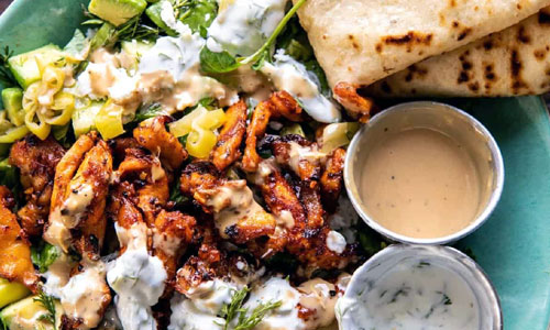 Mediterranean Greek Wrap Bowl